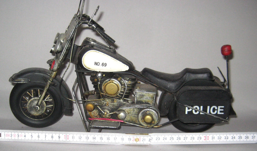 Harley Davidson. Police Bike. Stor Metalmodel. Vintage Style