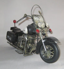 Indlæs billede til gallerivisning Harley Davidson. Police Bike. Stor Metalmodel. Vintage Style
