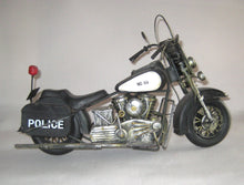 Indlæs billede til gallerivisning Harley Davidson. Police Bike. Stor Metalmodel. Vintage Style
