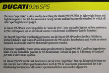 Indlæs billede til gallerivisning Ducati 996SPS. 1999-2002. Hot Wheels/Mattel 1:10
