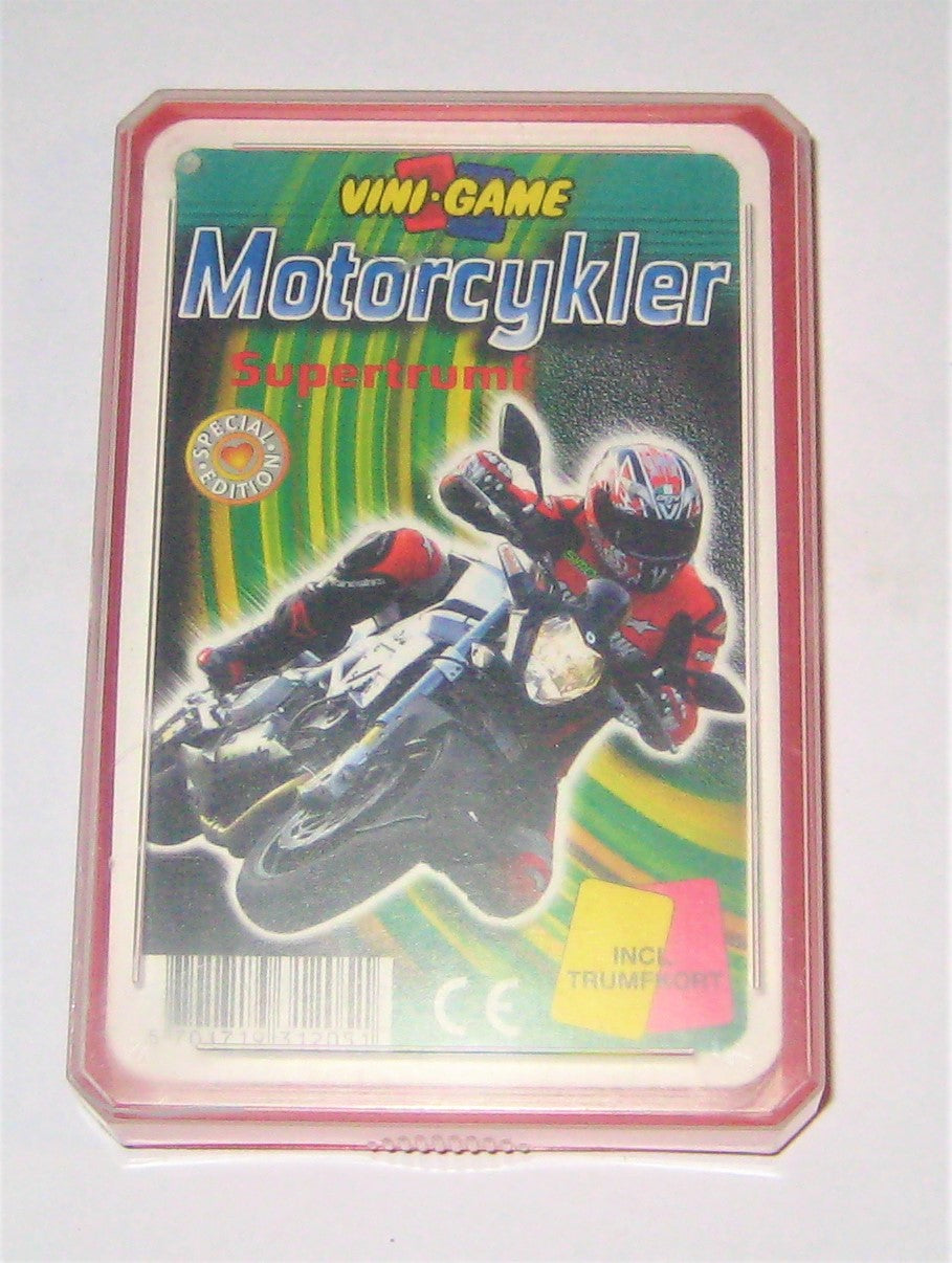 Spil Motorcykler 4 kort. Supertrumf. Vini-Game Special Edition